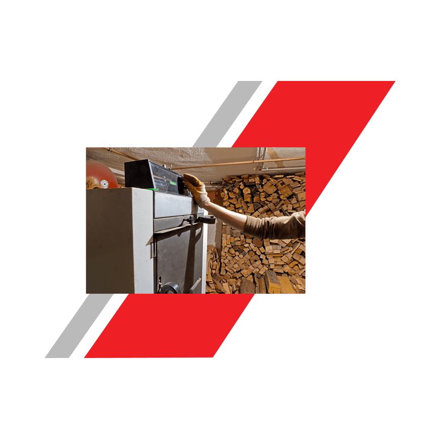 Wartung einer Holzheizung